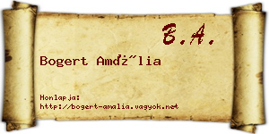 Bogert Amália névjegykártya